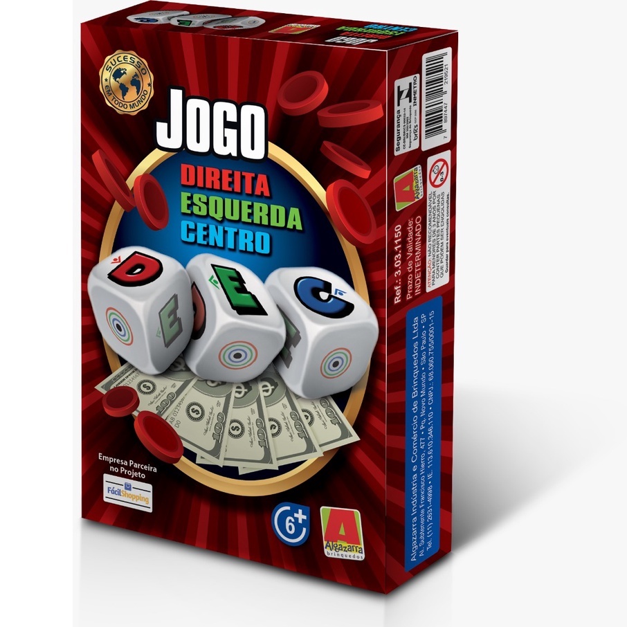 Jogo Direita Esquerda Centro - DEC - Algazarra.