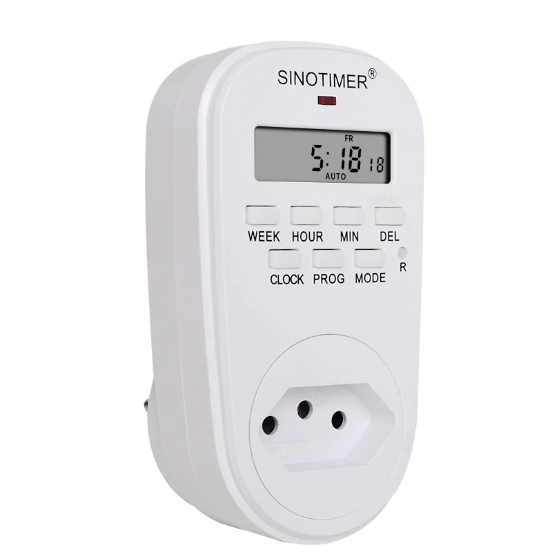 Timer Temporizador Digital para Tomada Bivolt 10A 2200W | Shopee Brasil