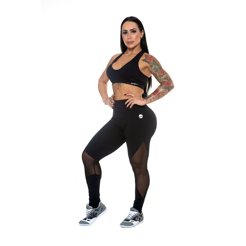 LEGGING AIR FIT BLACK SKULL ORIGINAL 88 POLIAMIDA POLYAMIDE 12 ELASTANO SPANDEX PRETO HARDCORE CLOTHING Costura resistente n o fica