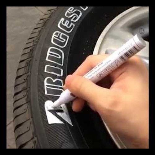Caneta Paint Pinta Pneu Carro Moto Solado Tênis Para todo tipo de borrcha
