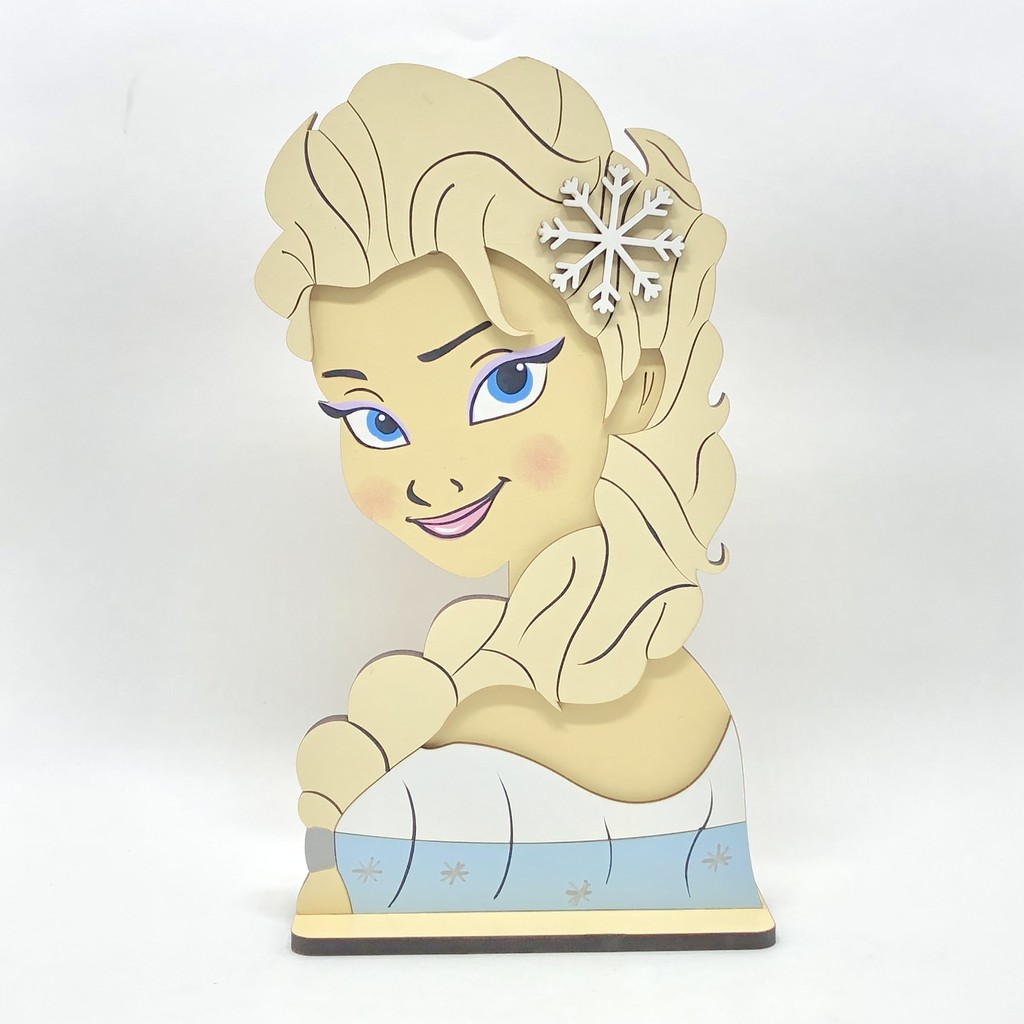 Display Elsa Decoração Aniversário Frozen Enfeite De Mesa 3D | Shopee ...