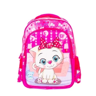 【Oferta por tempo limitado】Mochila Infantil Menina Escolar Bolsa Resistente Com Impressão do gato MA1319-GF em Oferta na Shopee