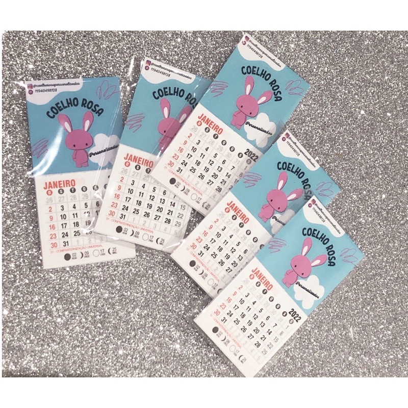 Mini Calendários 2025 Personalizados Shopee Brasil