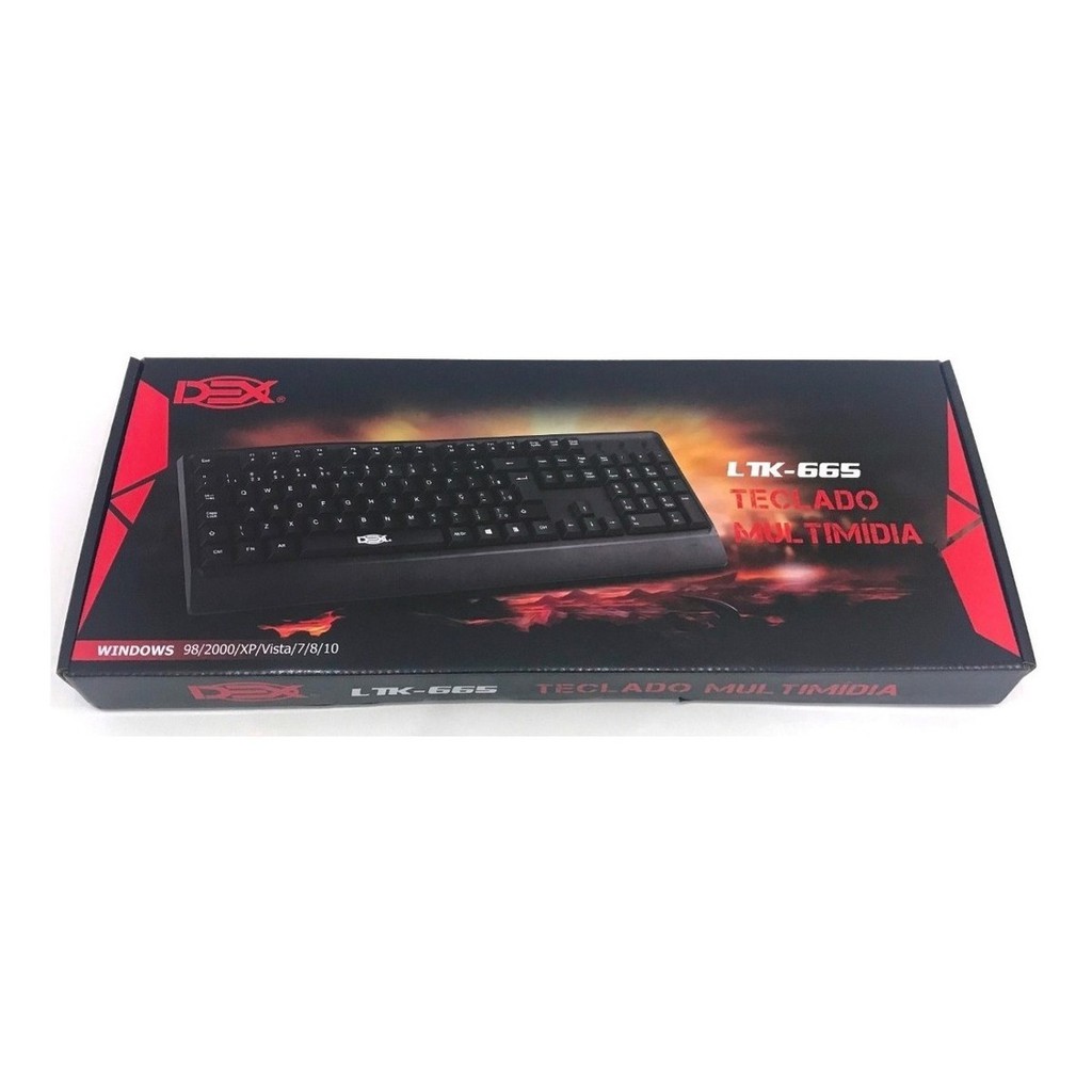 Teclado Usb Multimídia Silencioso Padrão Abnt2 Ltk-665