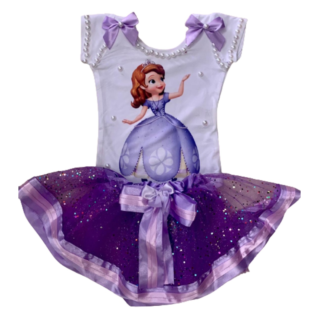 Conjunto tutu personalizado princesa sofia