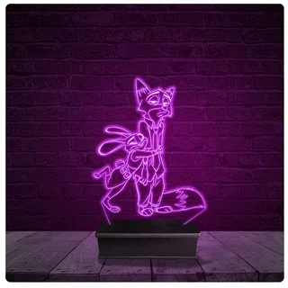 Luminária e Abajur Acrílico Led - Disney Zootopia 01