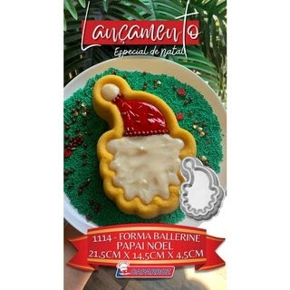 Forma Ballerine Papai Noel 21,5x14,5x4,5cm Bolo Piscina Torta Doce