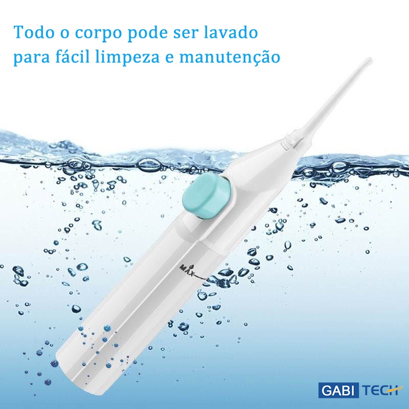 Irrigador Oral Manual Power Floss Jato D'água Fraco Limpeza Dente Higiene Bucal Portátil XDH13