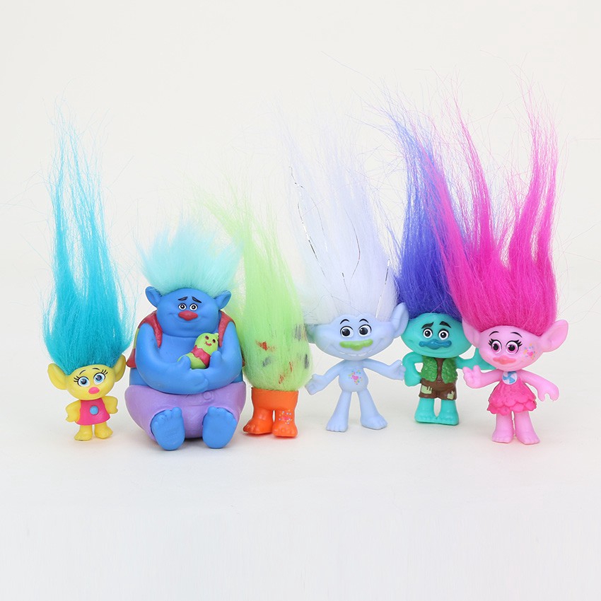 6pcs/set Dreamworks Trolls Figura De Filme Ação Em PVC Brinquedos ...