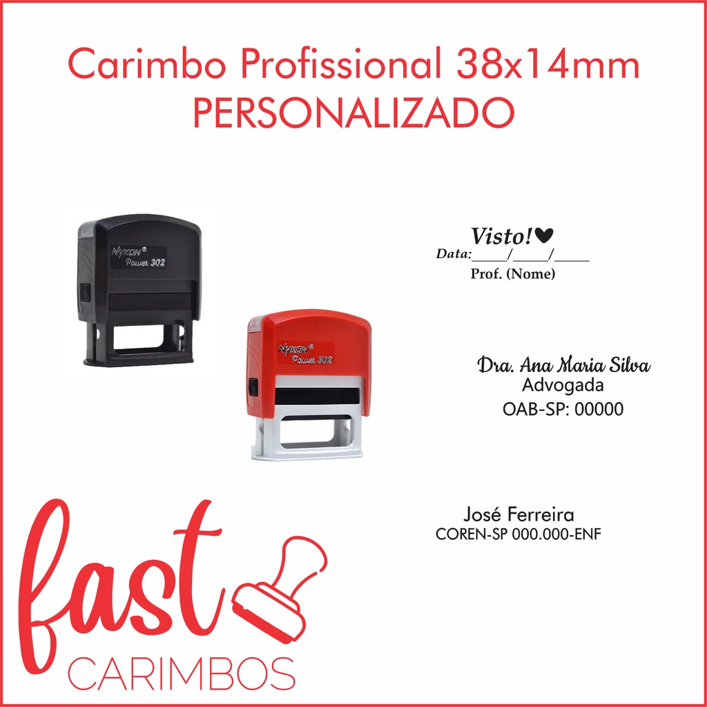 Carimbo Profissional Personalizado | Shopee Brasil