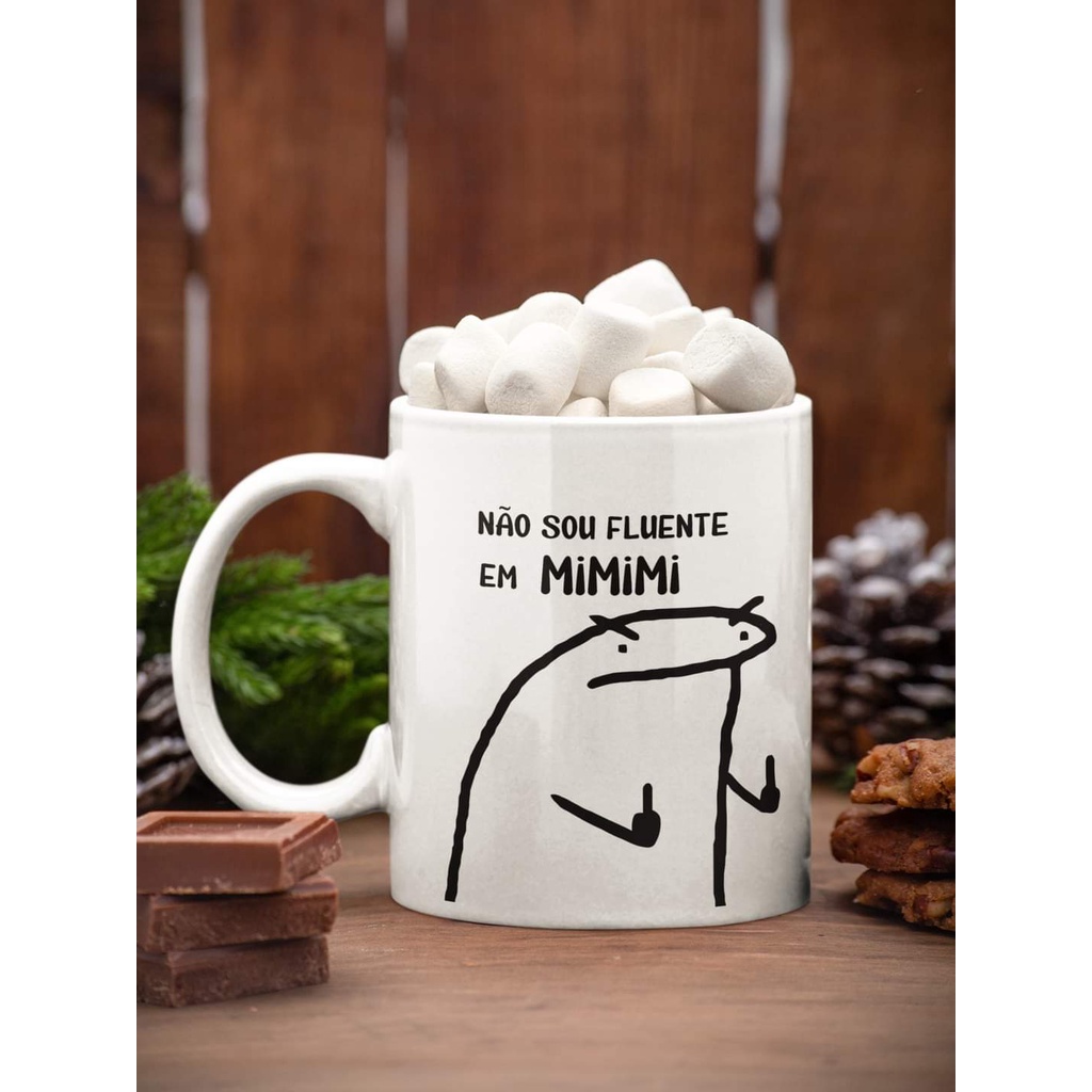 Caneca Meme Flork Boneco Palito Frases Divertidas