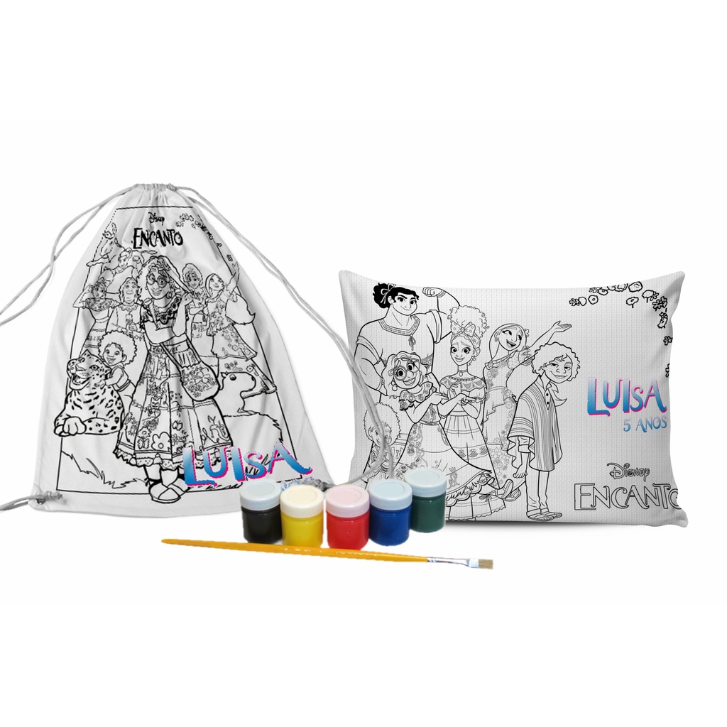 Kit de Colorir do Sonic Mochila Almofada Tinta Lembrancinha