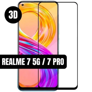 Película de Vidro 3D Para Celular Realme 7 5G 7 Pro e Realme 6 Pro