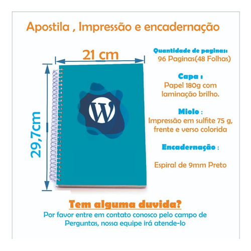 Apostila Colorida Impress O E Encaderna O Paginas Shopee Brasil