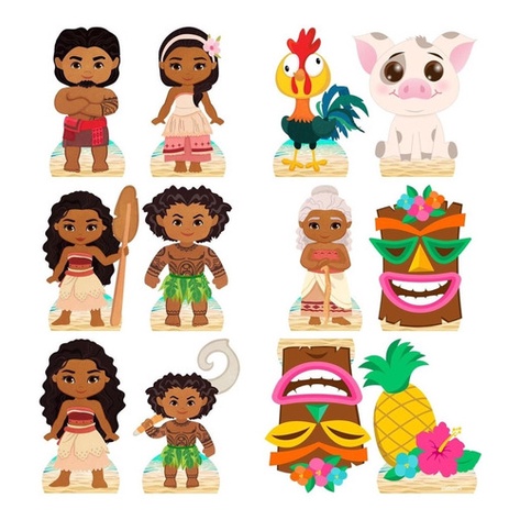 Moana Baby Kit 10 Display Em Mdf 30 Cm