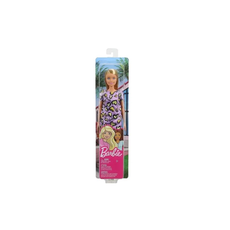 Barbie Puppe GHW49 – Modische Puppe Mit Lilafarbenem Kleid & Sneakern