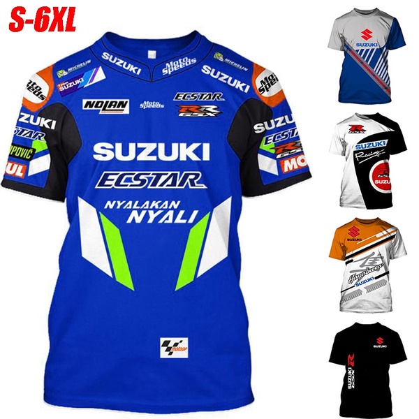 Legal Suzuki Moto-Gp Ecstar Motocicleta Camiseta 2022 Verão Moda Masculina Corrida Camisetas