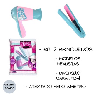 Salão De Beleza Mini Secador De Cabelo Chapinha De Brinquedo