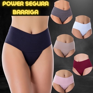 Kit 5 Calcinha Power Fitness De Sustentação Segura Barriga Lingerie Cos Duplo