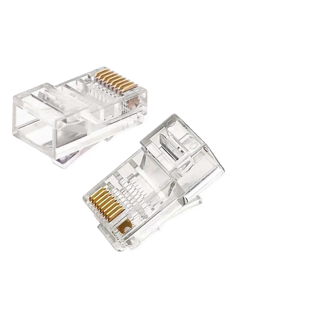 CONECTOR MACHO RJ45 8 VIAS PACOTE COM 100 - INTERNEED | Shopee Brasil