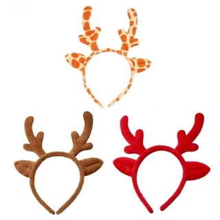 nvzhuang Headband Do Pelúcia Furry Rena Chifre Hoop Cabelo Fortler Headwear Para Dia Bruxas Fawn Cabeça Peça Fontes Partido