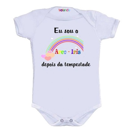 Body Divertido de Bebê Com Frases - Bebê Arco-íris | Shopee Brasil