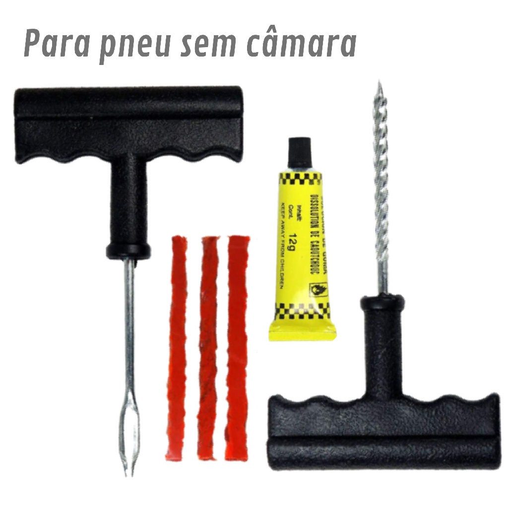 Kit Reparos Para Pneus De Carro e Moto Remendo