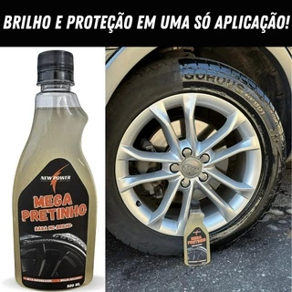 MEGA PRETINHO PARA PNEUS DE ALTO BRILHO - PELICULA PROTETORA - EXCELENTE ACABAMENTO