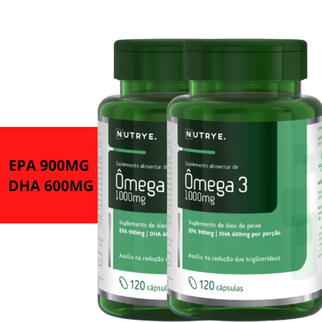 Kit 2x Omega 3 Premium Concentrado e Puro 1000mg 240 Capsulas Epa