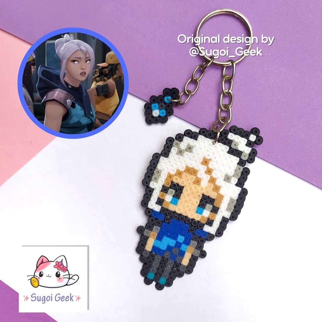 Chaveiro Jett Valorant Hama Perler Beads