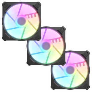 Kit 3 Cooler Fan Gamer Hyrax Preto, 120mm, A-RGB, - HCL603B