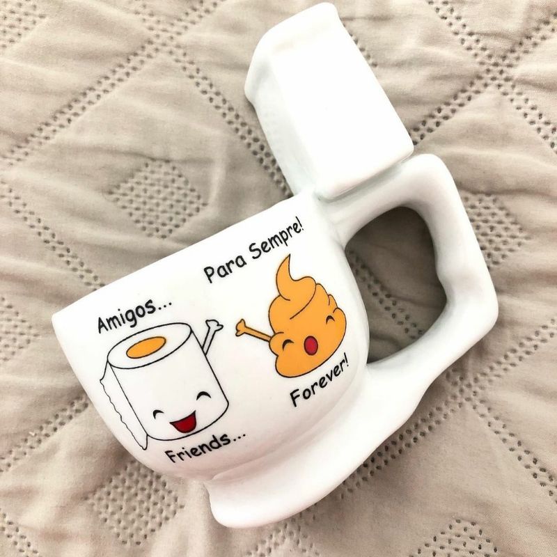 Caneca privada vaso sanitário 250ml de porcelana