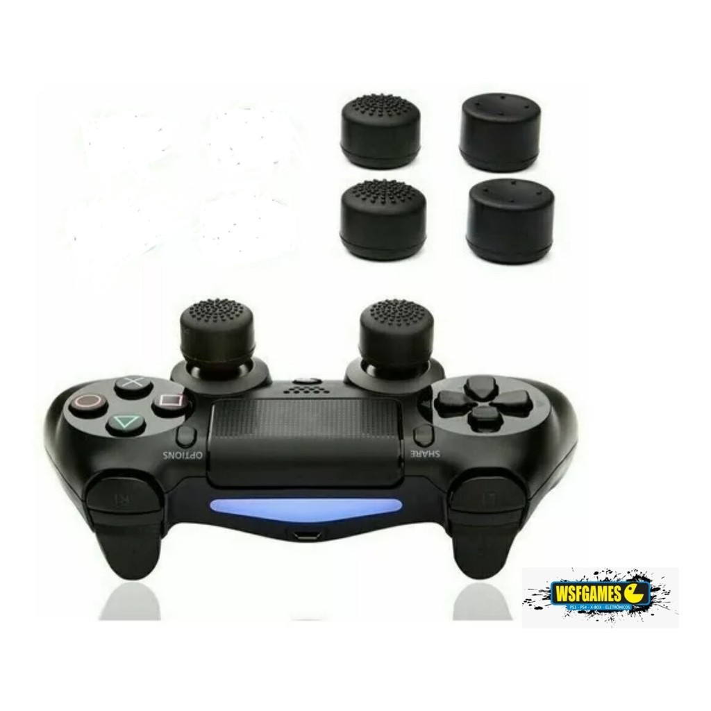 01 Par de Grips Analógico Extensor Concavo Convexo Misto Ps3 Ps4 Ps5 Xbox 360 One Series