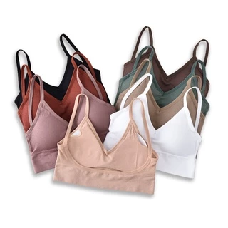 1-5 Pçs Feminino Sexy Alças Finas Topo De Colheita Em Forma De U Volta Esportes Ginásio Sutiã Sem Fio Correndo Yoga