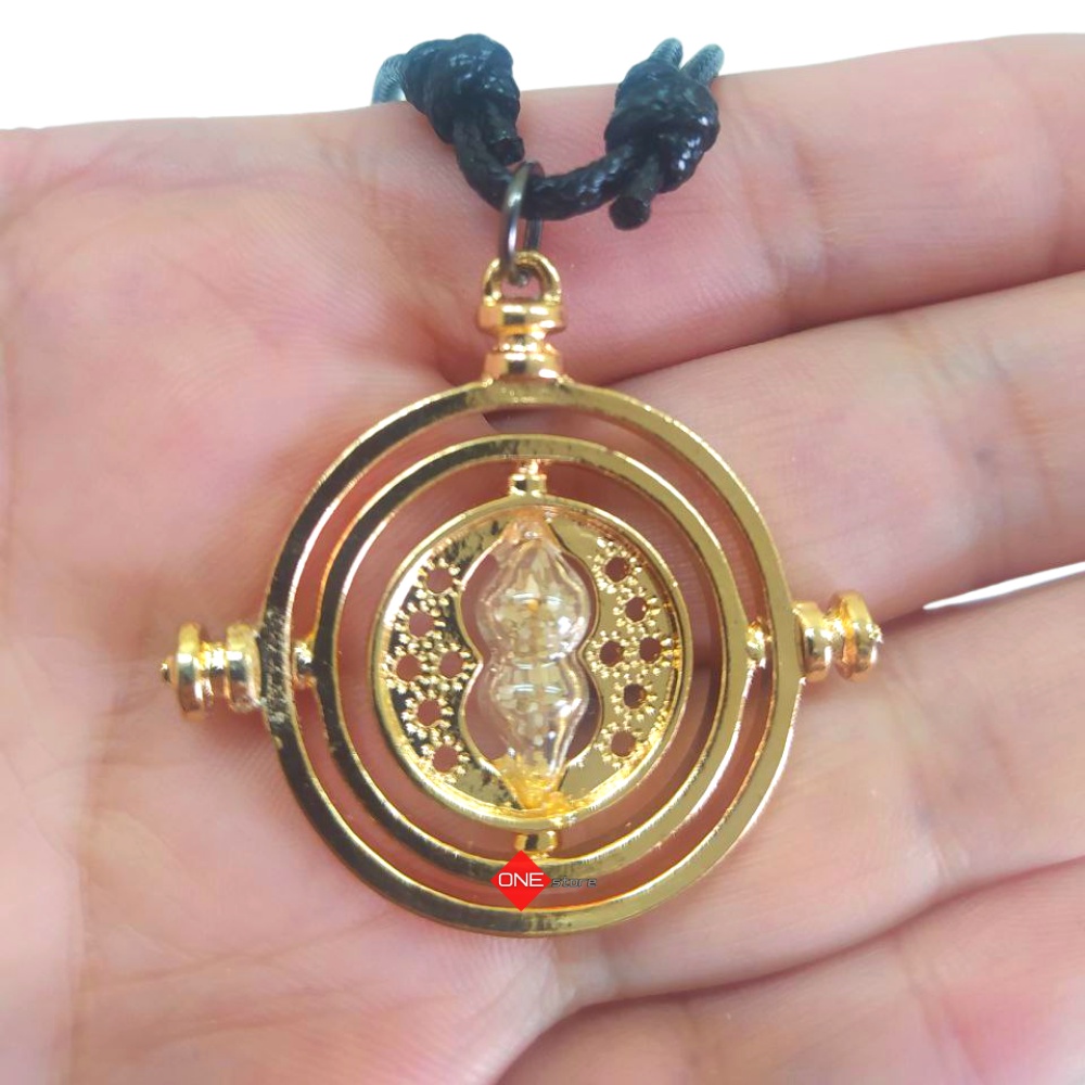 Colar Vira Tempo Hermione Granger Articulado Ampulheta Areia Harry Potter