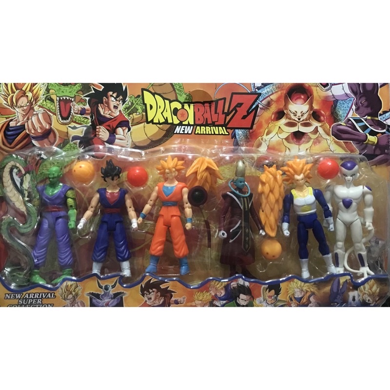 Kit 6 Bonecos Dragon Ball Z Articulados Goku