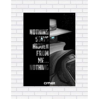 Quadro Decorativo em mdf Cypher Valorant 28x20cm
