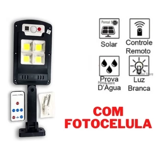 Luminária Carregamento Solar A Prova D'Água LED Sensor