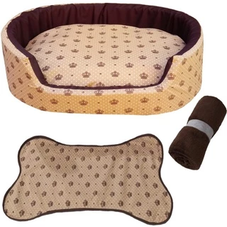 cama para gato ou cachorro caminha Europa cama pets médios até 12kg kit cama+tapete e mantinha
