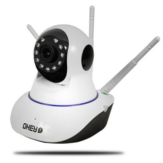 Câmera IP 3 Antenas Wifi Wireless Robô Visão Noturna full HD ONVIF