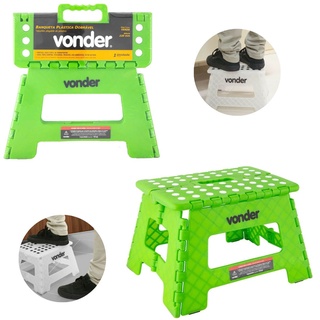 Banqueta De Plástico Dobrável Vonder 220mm 150kg Verde