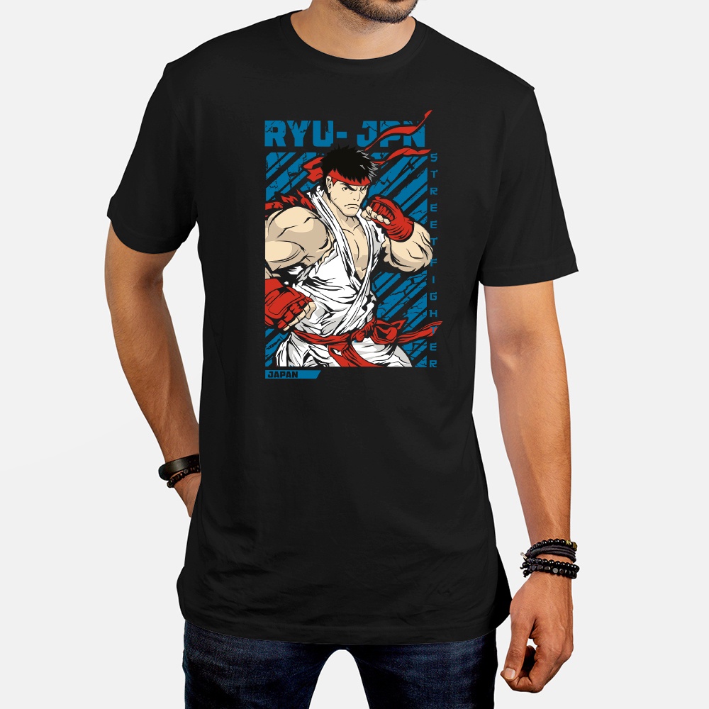 Camiseta Masculina Algodão Street Fighter Personagem Ryu | Shopee Brasil