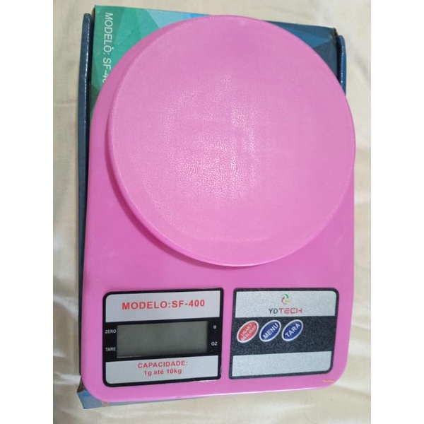 Balança Rosa Digital de Cozinha SF-400 Alta Precisão - 1g a 10kg - Meu  Mundo Fit