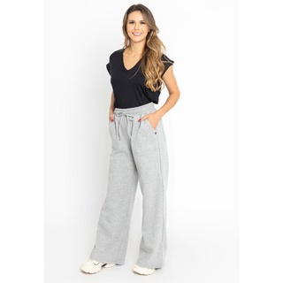 Calça Flare de Moletom Flanelada
