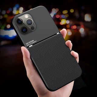Capa Traseira De Couro Sintético Fino De Luxo TPU Para iPhone 13 12 11 Pro Max Magnética Estilo Negócios