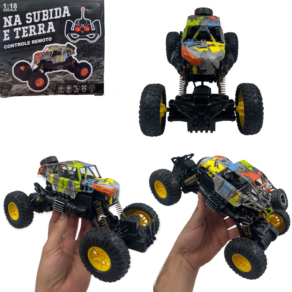 Carrinho Controle Remoto 4x4 Monster Truck Rock Crawler