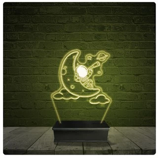 Led Luminária Acrílico Abajur - Astronauta Desenho 25