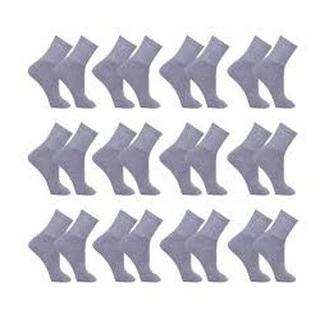 Meias Cinza Kit C/ 12 Pares Cano Longo unissex tamanho 38 - 42