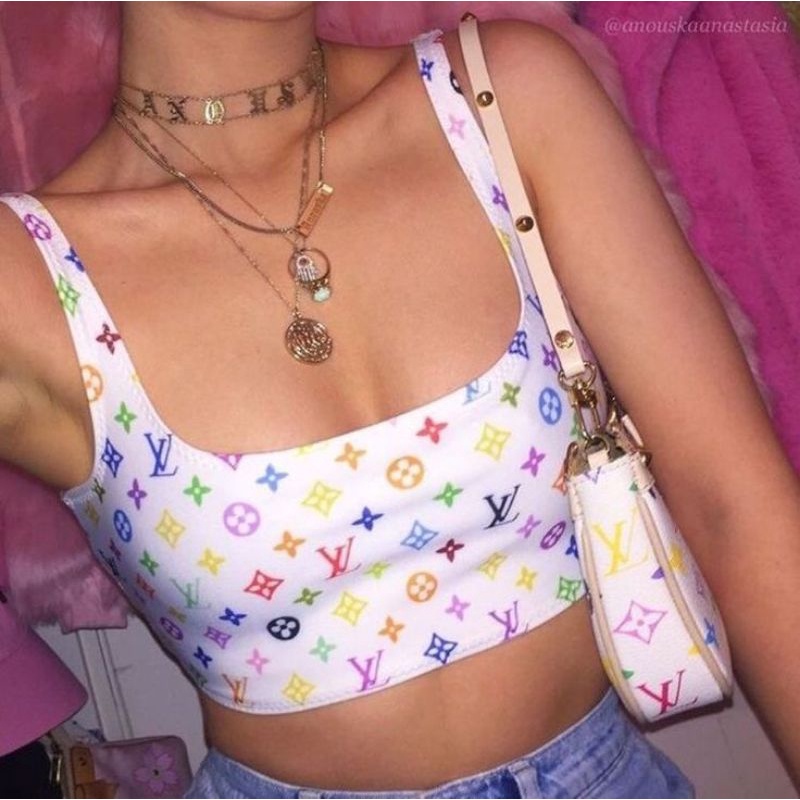 LV CROP TOP  Roupas, Roupas louis vuitton, Moda