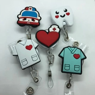 Porta Crachá Retrátil Personalizado - Dentista Área da Saúde